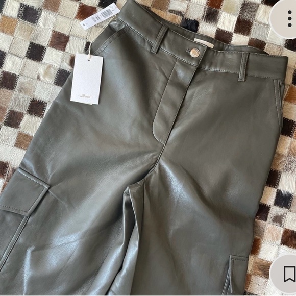 NWT Aritzia Cargo Vegan Leather Pants Size 2 - Picture 5 of 7